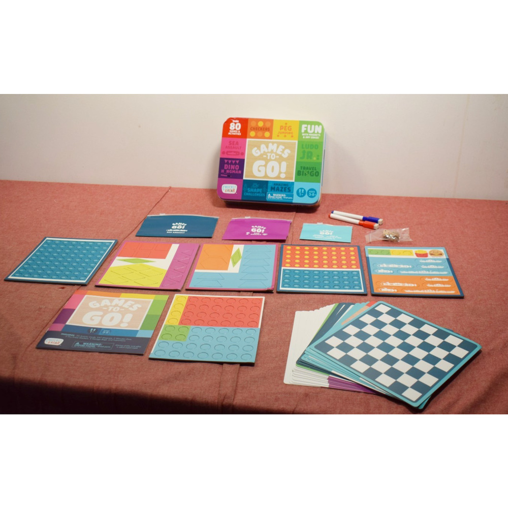 Chuckle & Roar Games On the Go Tin Travel Game Set